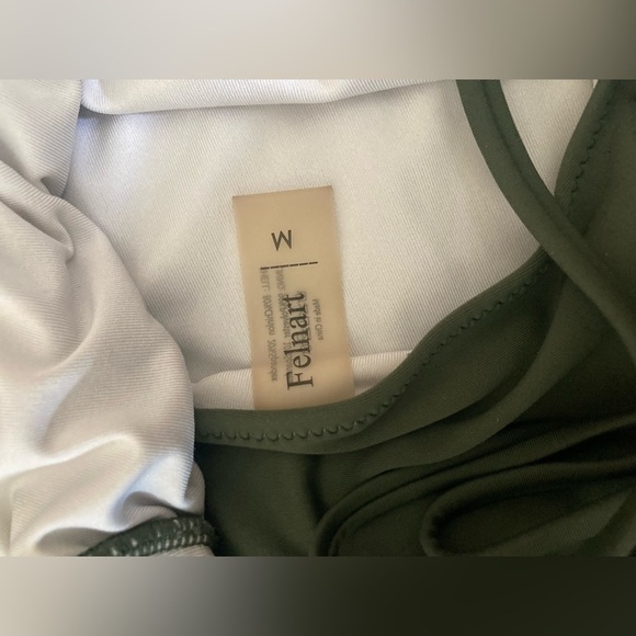 Swimsuits for Women Ruffled V Neck Lace Up Monokini Tummy Control One Piece sz M - Picture 6 of 6